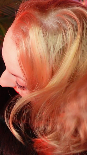 Captivating moment from "FUR SOUNDS and hot LIPS fetish video - ASMR relax sounding"