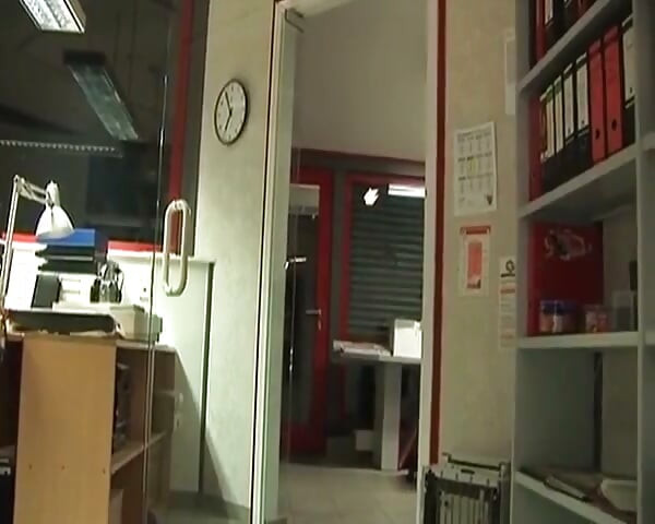 Selvagem secretária alemã por colegas de trabalho em sexo a três