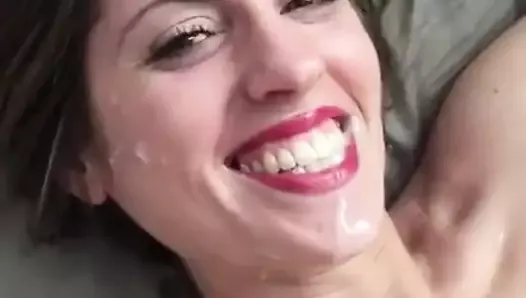Cumming All Over Her Beautiful Face - POV