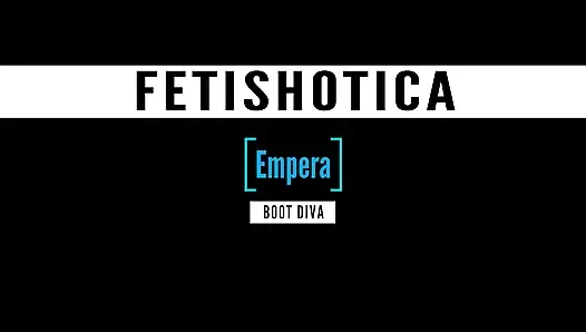 Latvian teen babe Empera's boots fetish masturbation