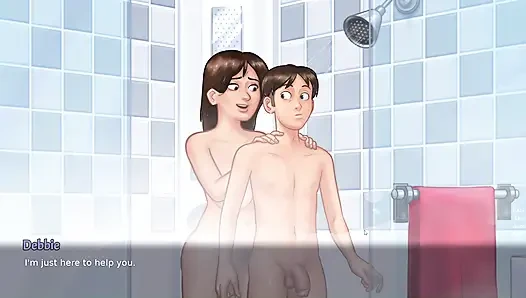 Ibu tiriku yang sange ngentot aku saat mandi - kisah musim panas