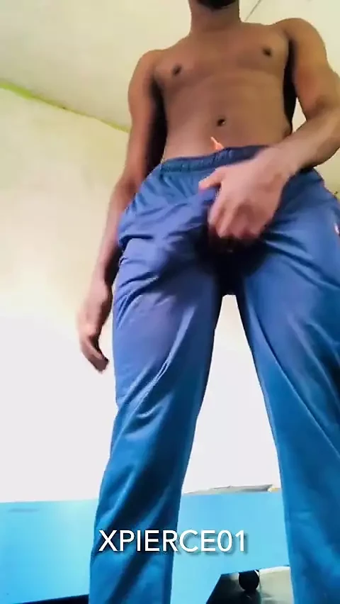 Teasing my semi hard dick very hard