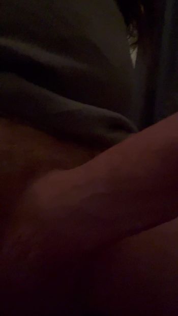 Stroking my cock for you.