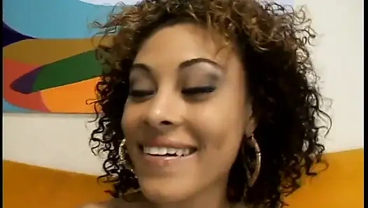 Black stud mounts browning slut on his cock and fuck her hardcore on the sofa