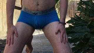 Naughty Outdoor Underwear Pissing