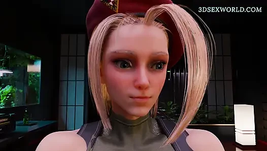 Sert grup seks: cammy için 4 büyük yarak (3 boyutlu seks oyunu)