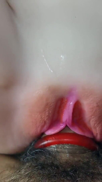 Captivating moment from "Tender delicious beautiful tight pussy in stockings fucked on the table by a big dick!"