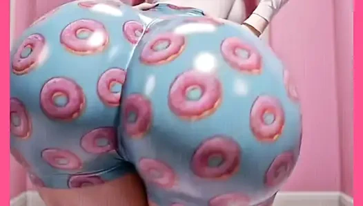 Рыжая шлюшка с супер большой задницей, анимация