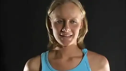 Horny amateur blonde gets down on her knees to deliver a hot pov blowjob