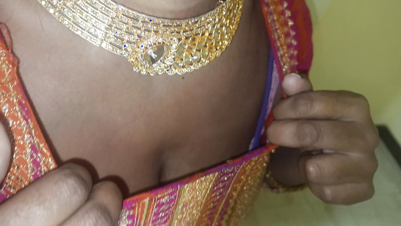 Housewife showing cute breast for her step brother