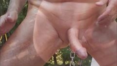 Nude Solo Dreaming while having Outdoor Air Sex