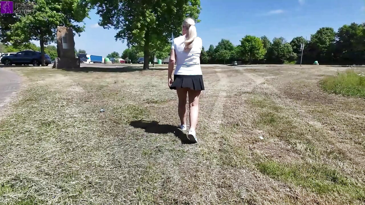 Public AO stranger fuck with creampie and muzzle at a rest area! Full Movie