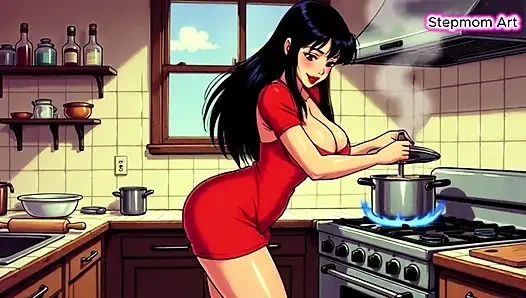 JOI Stepmom Hot Kitchen - Come with me 100% You'll cum - Dirty Talk