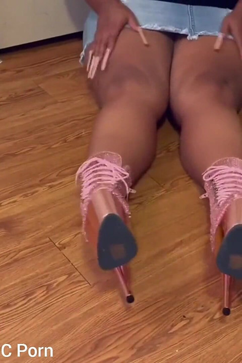 In Short Skirt Spreading My Legs and Pussy Pissing