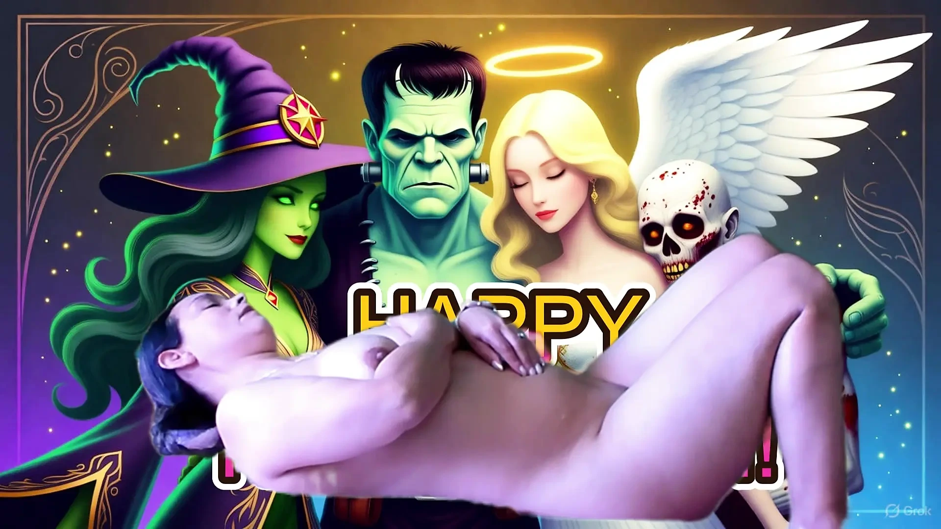 INCREDIBLE HALLOWEEN SEX WITH ADAMANDEVE AND LUPO