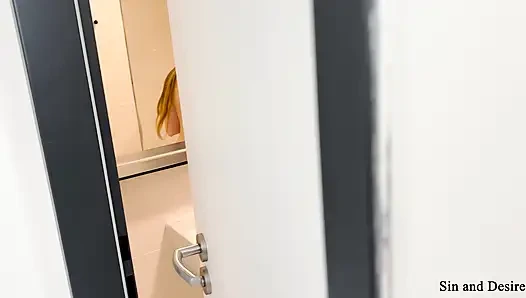 "Sharing is caring." PAWG stepmother shares the hotel bed and her pussy with a stepson