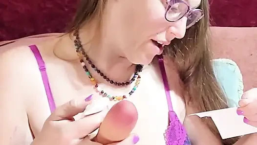 Entboxen, Überprüfen und Testen des 4,7 bis 8,3 aufblasbaren Dildo-Vibrator