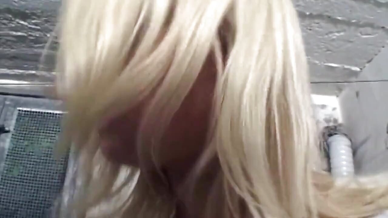 Blonde Sucks Cock and Gets Fucked Hard Outdoors