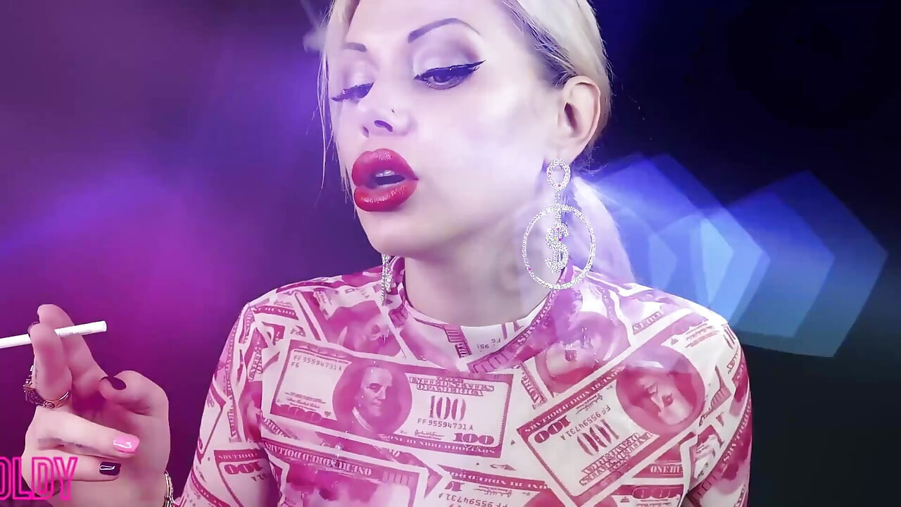 You can not stop masturbating and over my smoking red lips