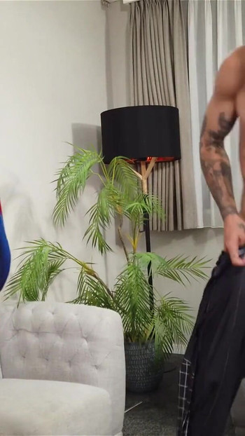 Unforgettable moment from "Spiderman X Superman Sexy Costume RolePlay"