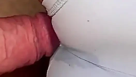 Rubbing My Big Cock on Wifes Cameltoe Bent Over Doggystyle Position in Blue Yoga Shorts