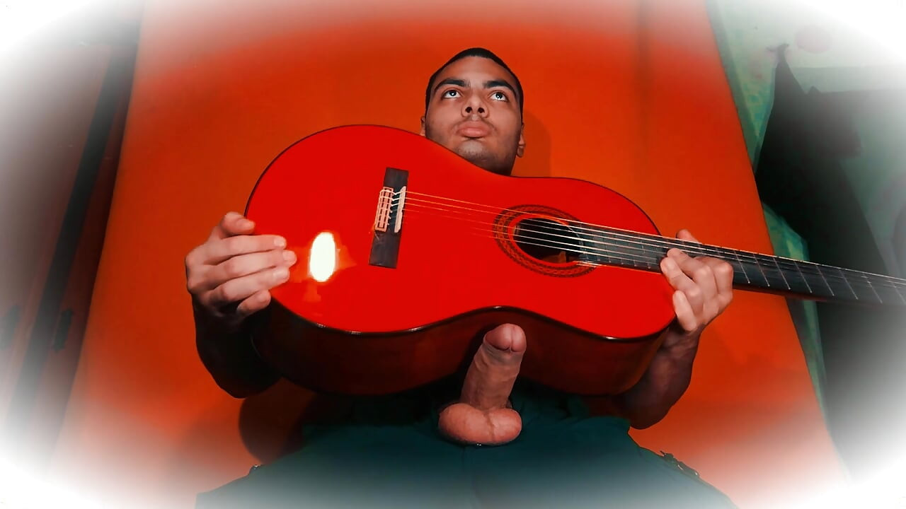 Sexy Gentleman Number One - Playing, Rubbing a C-80 Guitar with Penis - 18 Centimeter Penis Masturbation to Finish