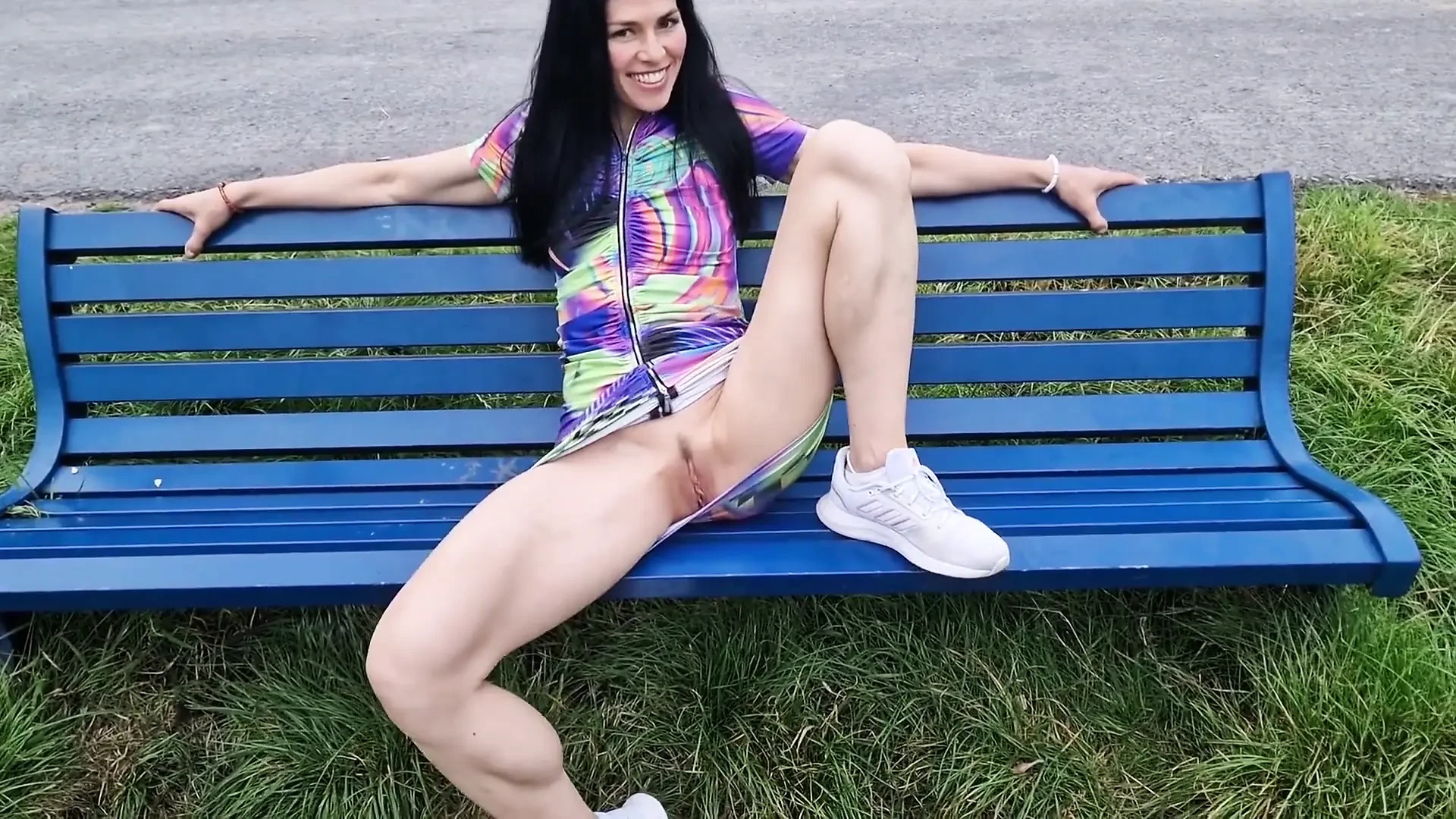 Spreading My Legs in Public Park
