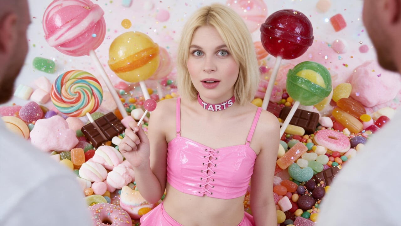 Candy Girl: Too Sweet For One - Marie tries first DP, anal and double creampie