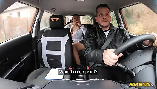 Fake driving school - crystal swift memamerkan toketnya untuk mendapatkan surat izin mengemudi