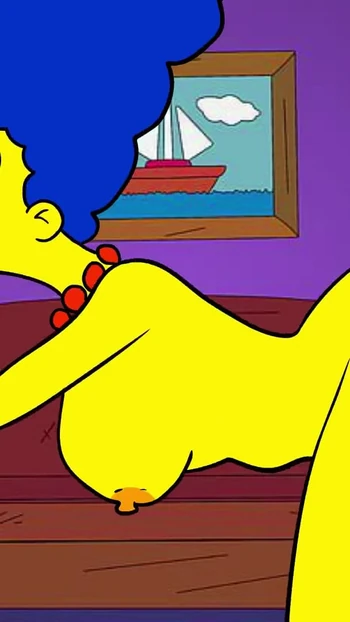 Thrilling moment from "Marge Simspson is unfaithful to her husband with Carl"