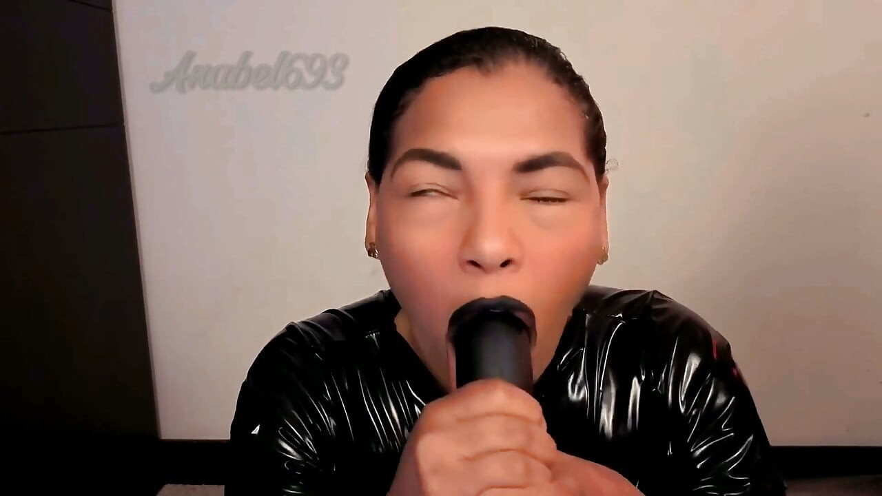 Filthy Fantasy After Dark: Cum Exploding on the Face of a Wild Latina in Latex.