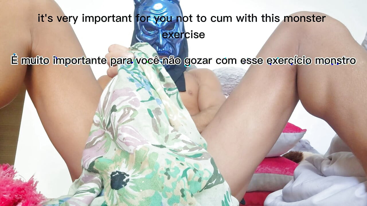 Halloween Monster Mask Teaches Hard Cock Exercise – How to Get a Stronger, Rock Hard Dick & Cums Twice While Training