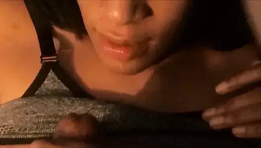 Pregnant light skin chick face fucked