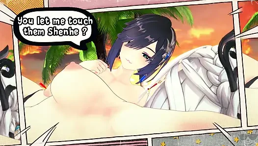 Yelan x Shenhe at the beach (genshin impact) P2 SEX