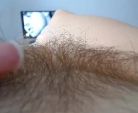 playing with hairy pussy