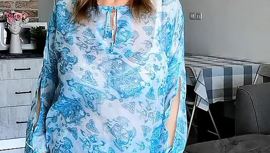 Hot granny seduces you with her huge dangling tits