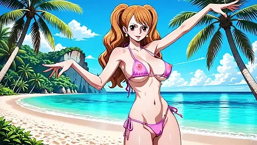 One Piece Babes - One Piece female characters dancing in bikini topless and nude