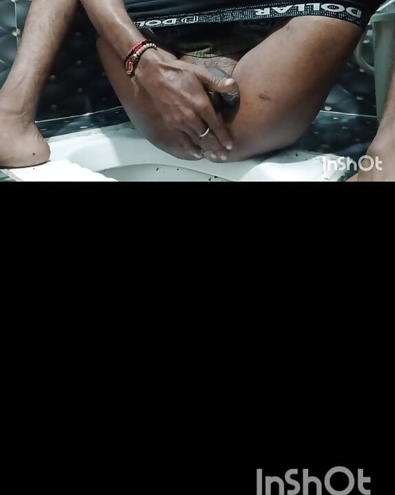 FTM's huge cock releasing cum after masturbating