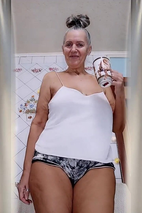 Hot Housewife Lukerya. Fun Flirting in the Kitchen Online.