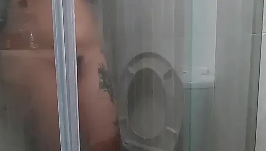 Masturbation In The Shower With Hairy Vagina