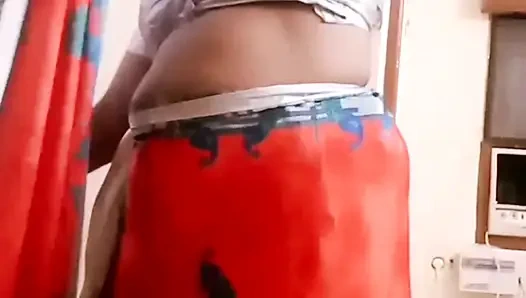 Desi Indian Tamil BBW Wife Latha Nude Body Show Big Boobs Ass Hairy Pussy Saree Tease
