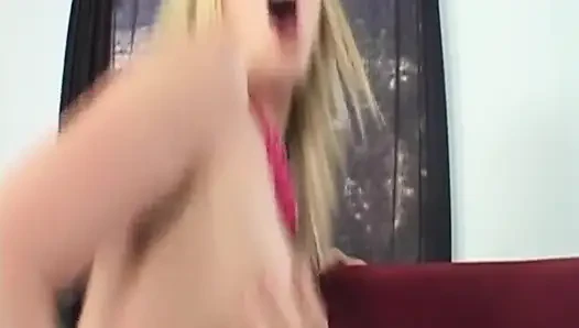 Blonde Babe Squirts Wildly From Deep Fingering and Tongue Action