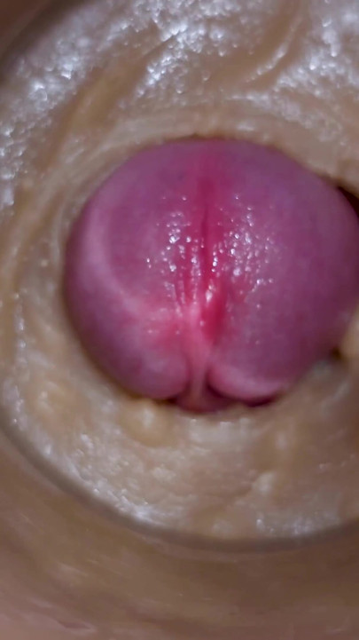 Extreme close up!  Injecting a large dose of sperm pussy toy Camera  4k | Clip 1