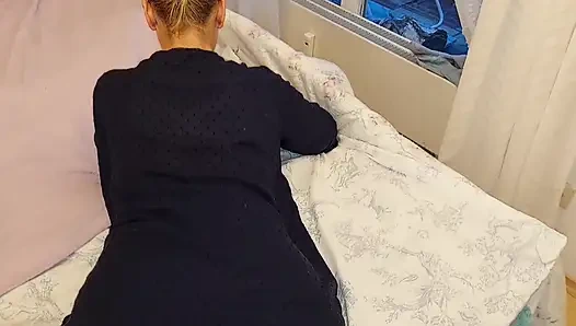 Amateur Blonde Mature Wife Enjoys Foot Fetish and Doggy Style