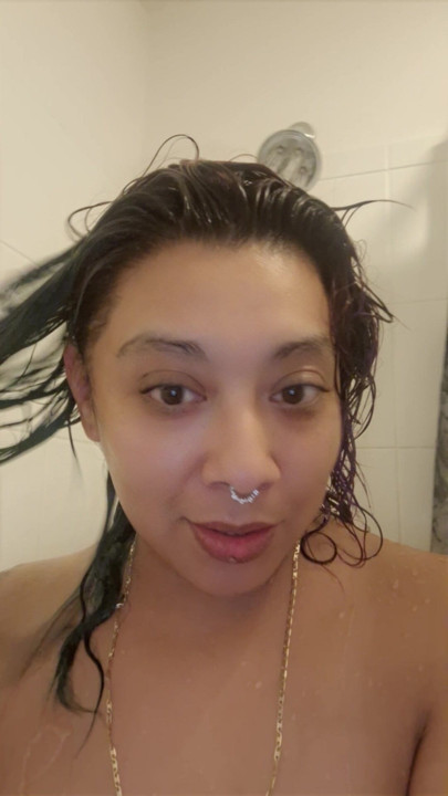 Old hag showering