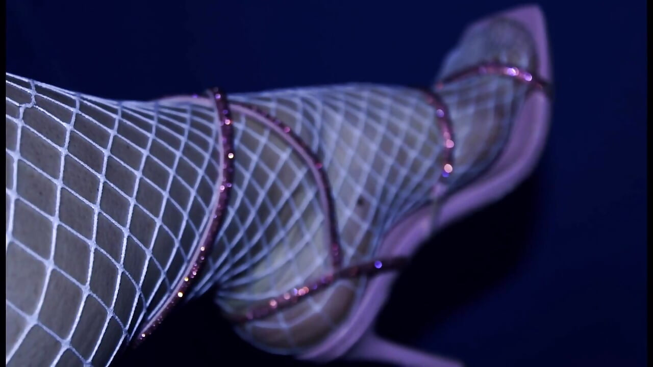 Horny April in Stockings and High Heels