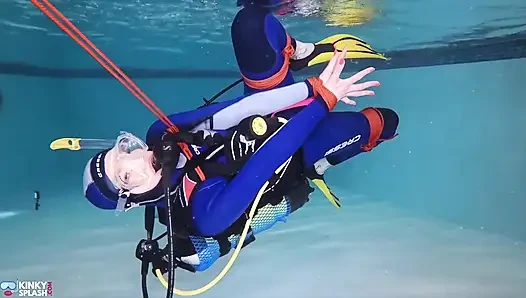 Underwater Bondage in Scuba Tied Tight & Dragged Through Water