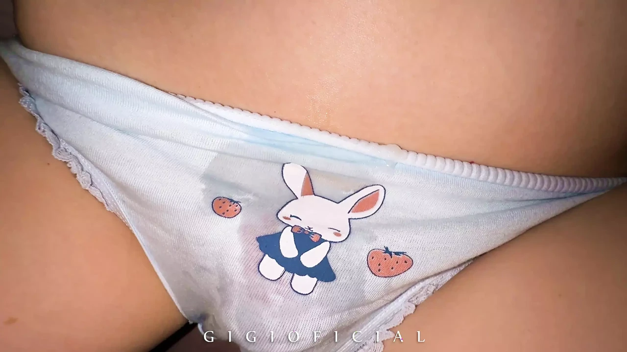 My bunny panties changed it’s color because of your cum inside it!
