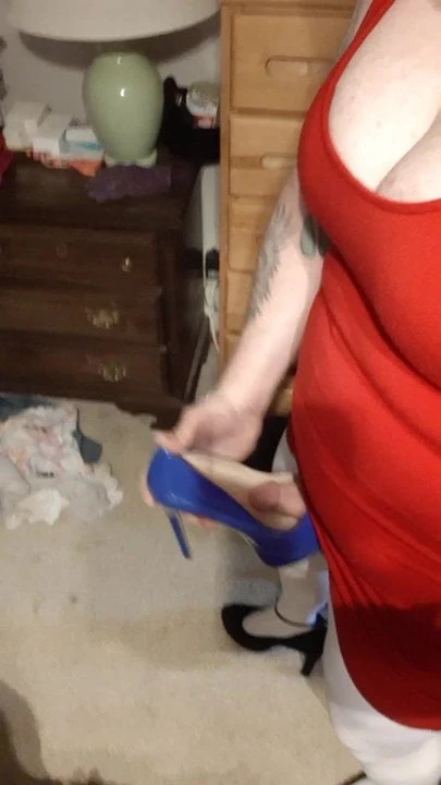 Peep toe shoe fuck