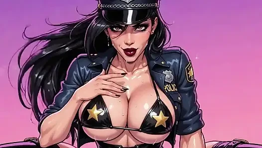 Sexy polizei-kostüm-animation